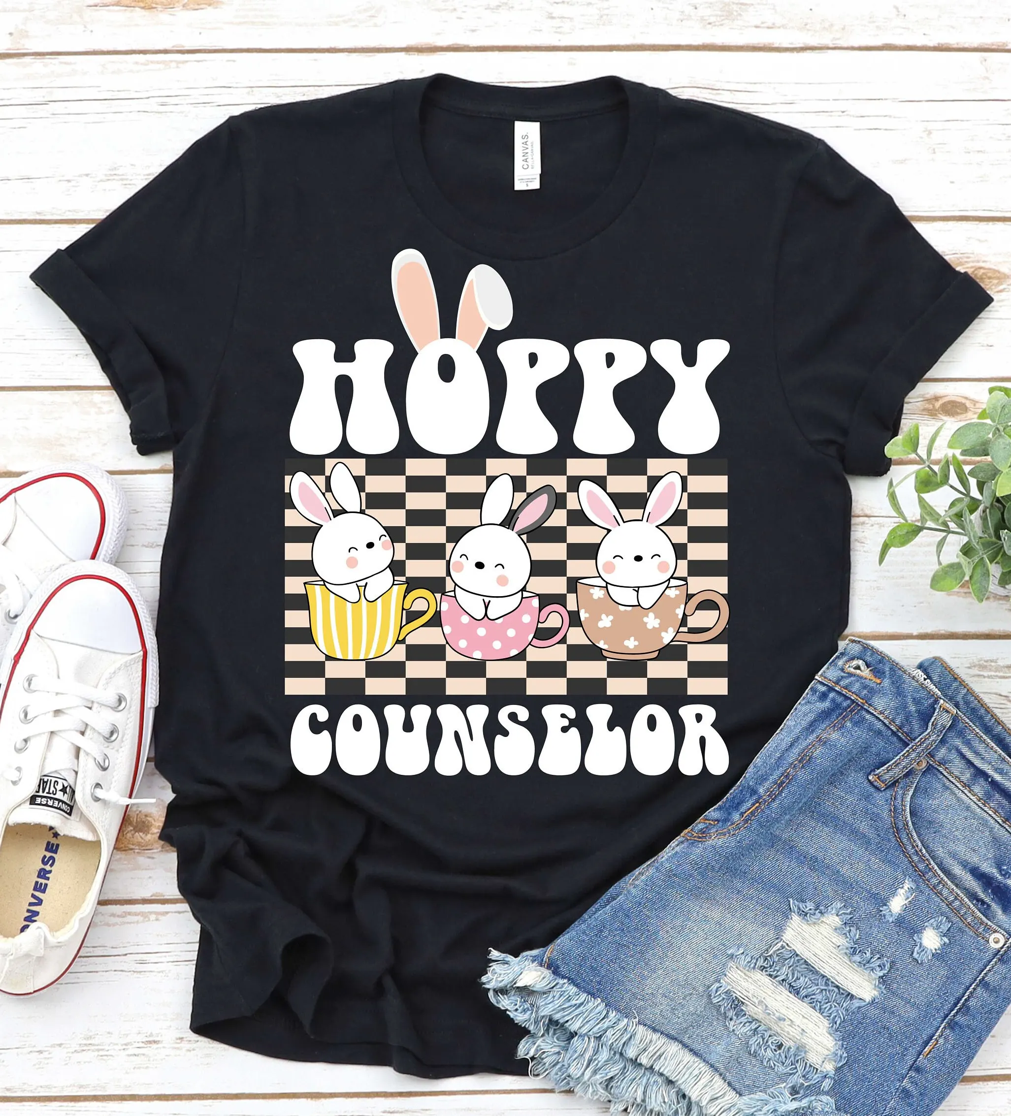 School Counselor Eater T Shirt Elementary Happy Easter Day Psychologist Coping Skills