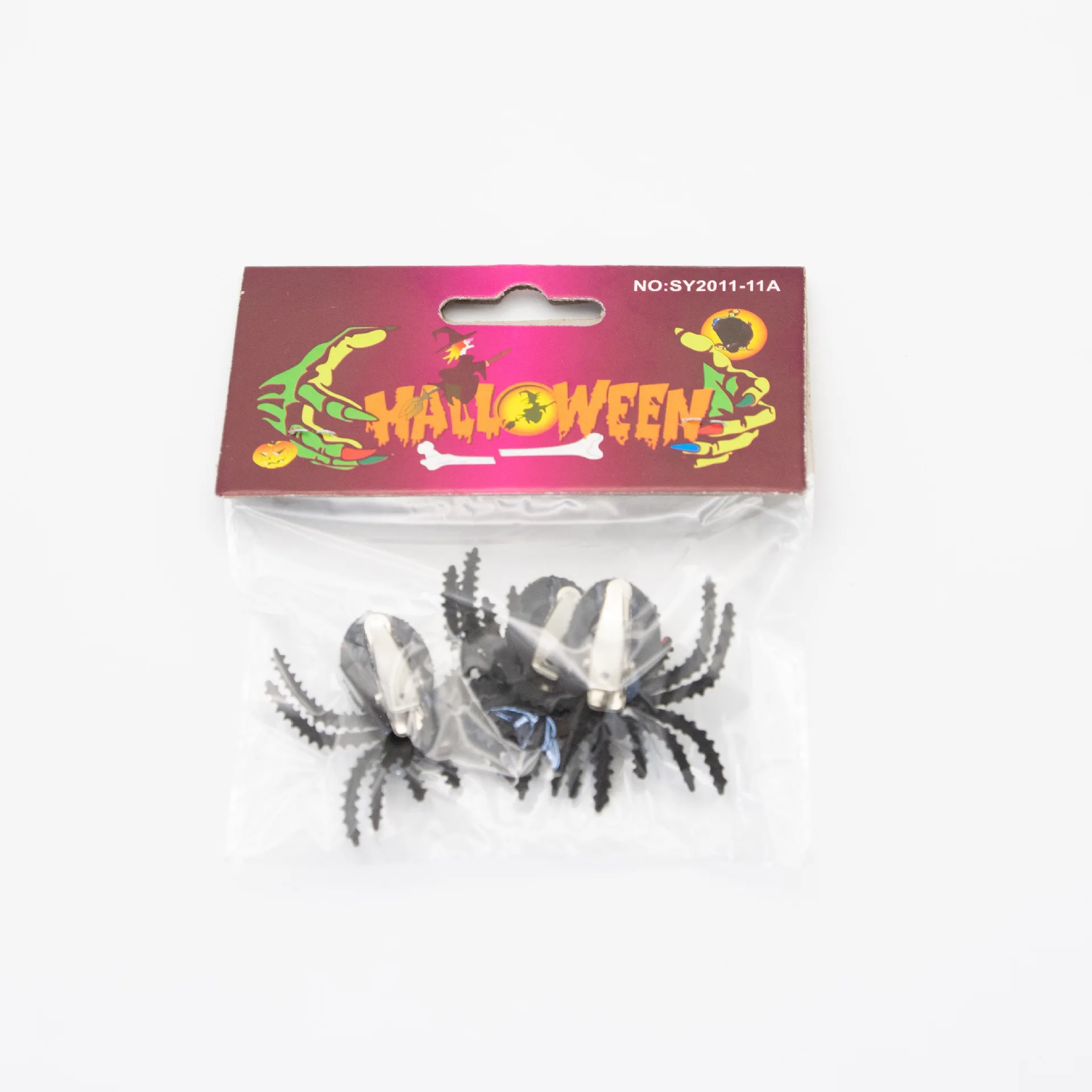 エイプリルフールパロディーおもちゃハロウィンシミュレーションスパイダーヘアピン面白いパーティー装飾小道具赤目クモ帽子