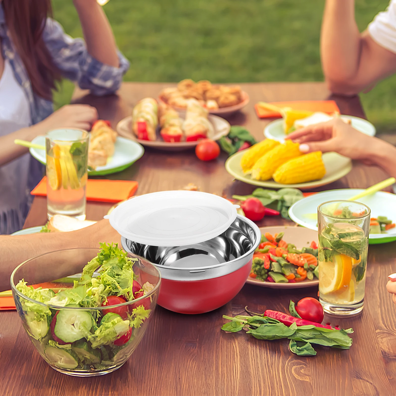 

Stainless Steel Mixing Bowl 16Cm With Lid Nesting Bowl For Kitchen Storage Cooking Baking Salad Rice Snack Container