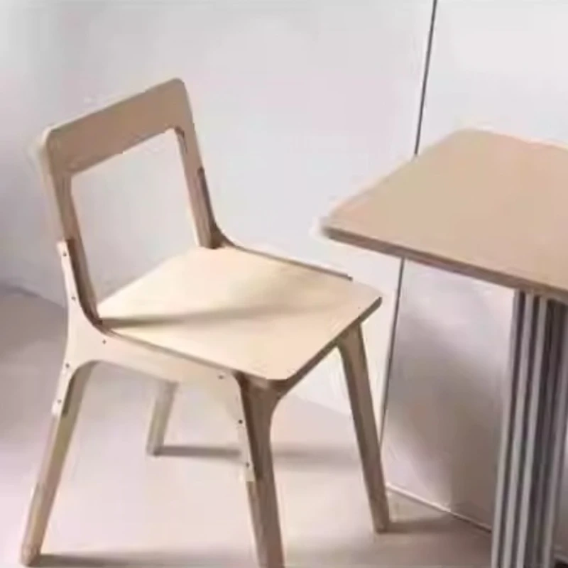 

Original Wood Fashion Durable Wear-resistant Dining Chair Modern Minimalist Backrest Chair Escabroso Dining Room Furniture