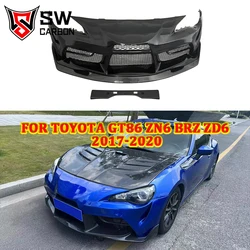 Carbon Fiber Supra Style Front Bumper for Toyota GT86 ZN6 BRZ ZD6 Car Front Bumper Auto Accessories Change Appearance Kit