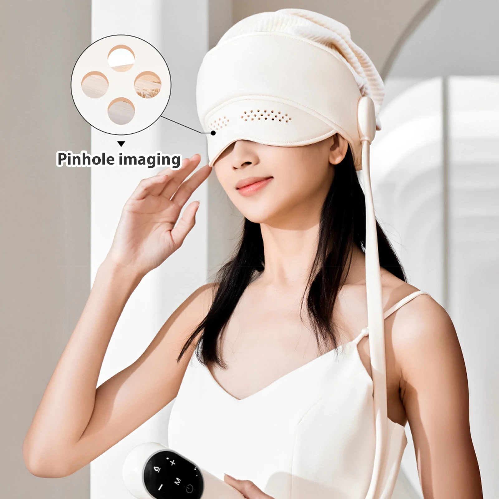 Rechargeable Airbags Wrap Head Massager Scalp and Eye Massager with Heat Perfect Gift For Family And Friends