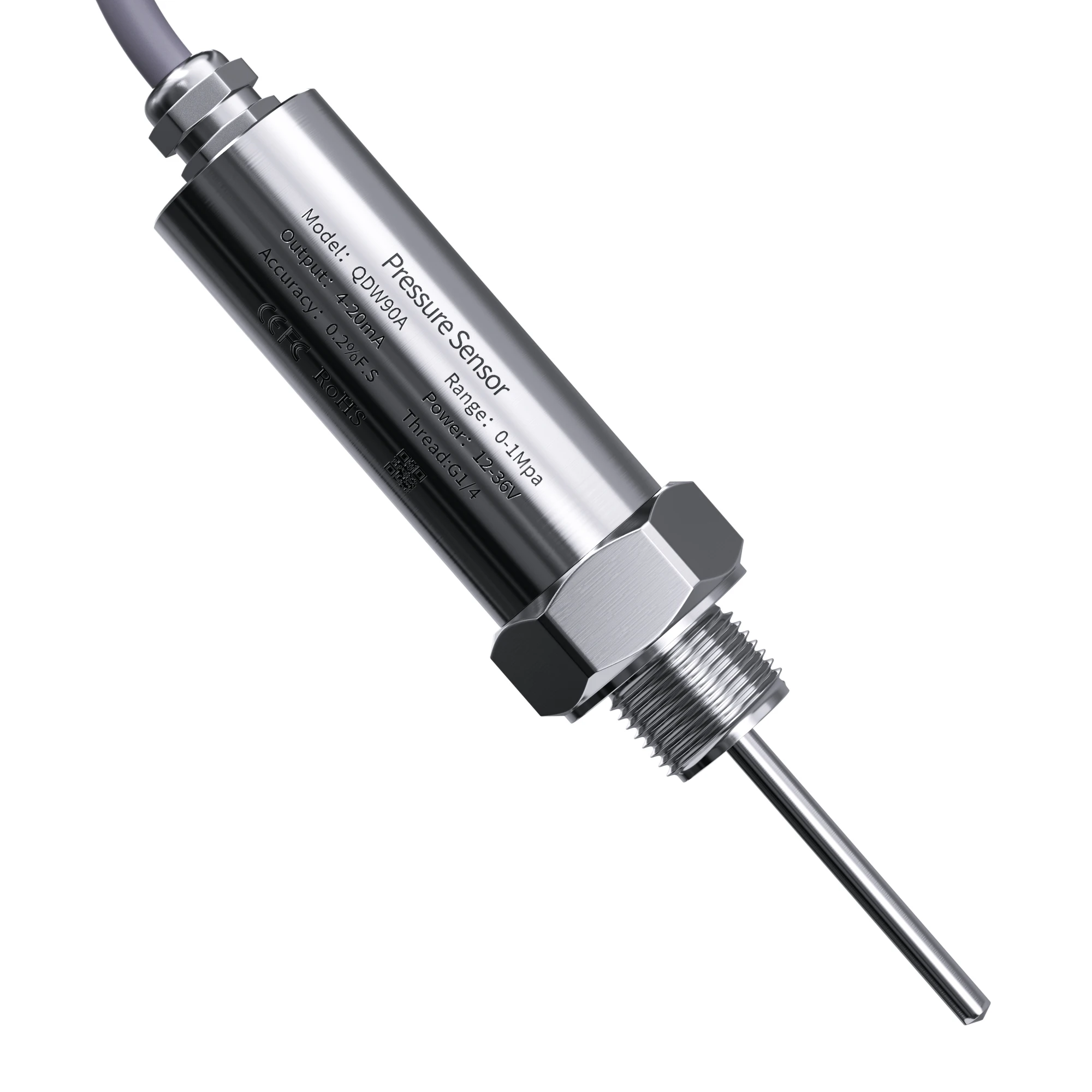 Factory Sale Integrated Waterproof Lead Type Pt100 Temperature Transmitter Temperature Sensor 4-20mA 0-10V Temperature Probe