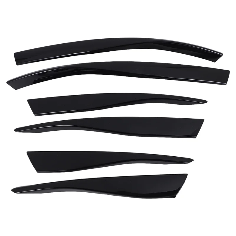 

A90Q-Car Glossy Black Front Bumper Spoiler Lower Grille Fog Light Eyebrow Covers Trim For-VW Golf MK8 2021 2022
