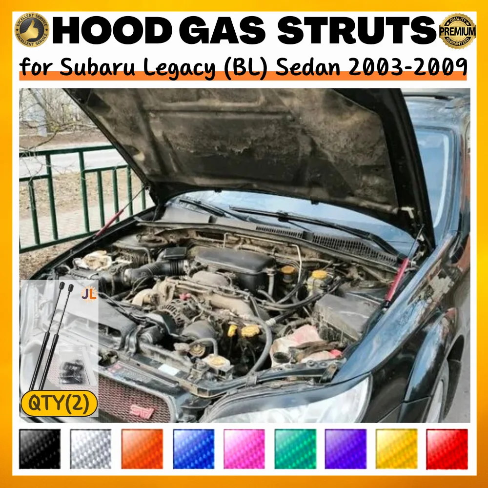 

Qty(2) Hood Struts for Subaru Legacy (BL) Sedan 2003-2009 Front Bonnet Modify Gas Springs Shock Absorbers Lift Supports Dampers