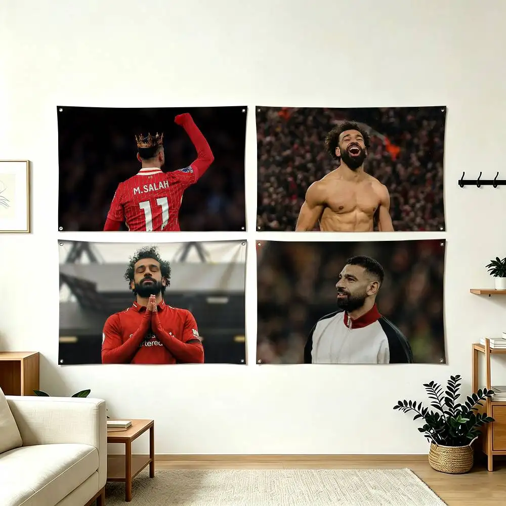 M-Mohamed Salah Football Superstar Flags for Bedrooms Home Decor Items Outdoor Decors Garage Decoration Flaga