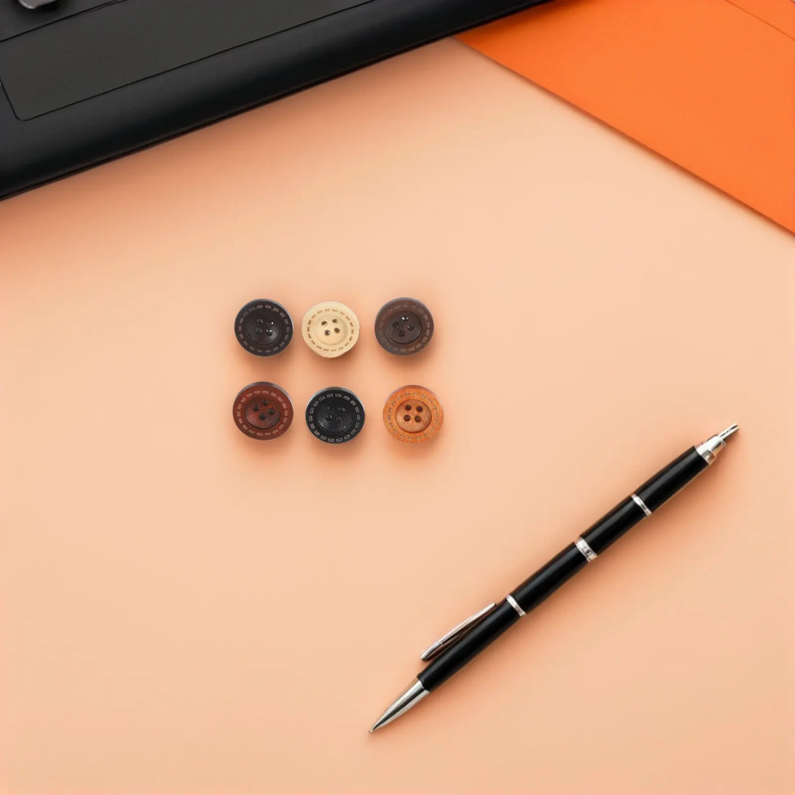 50Pcs Retro Wood Button Pushpins Vintage Wooden Thumbtacks for Cork Bulletin Photo Wall Map Pins Home Office Classroom