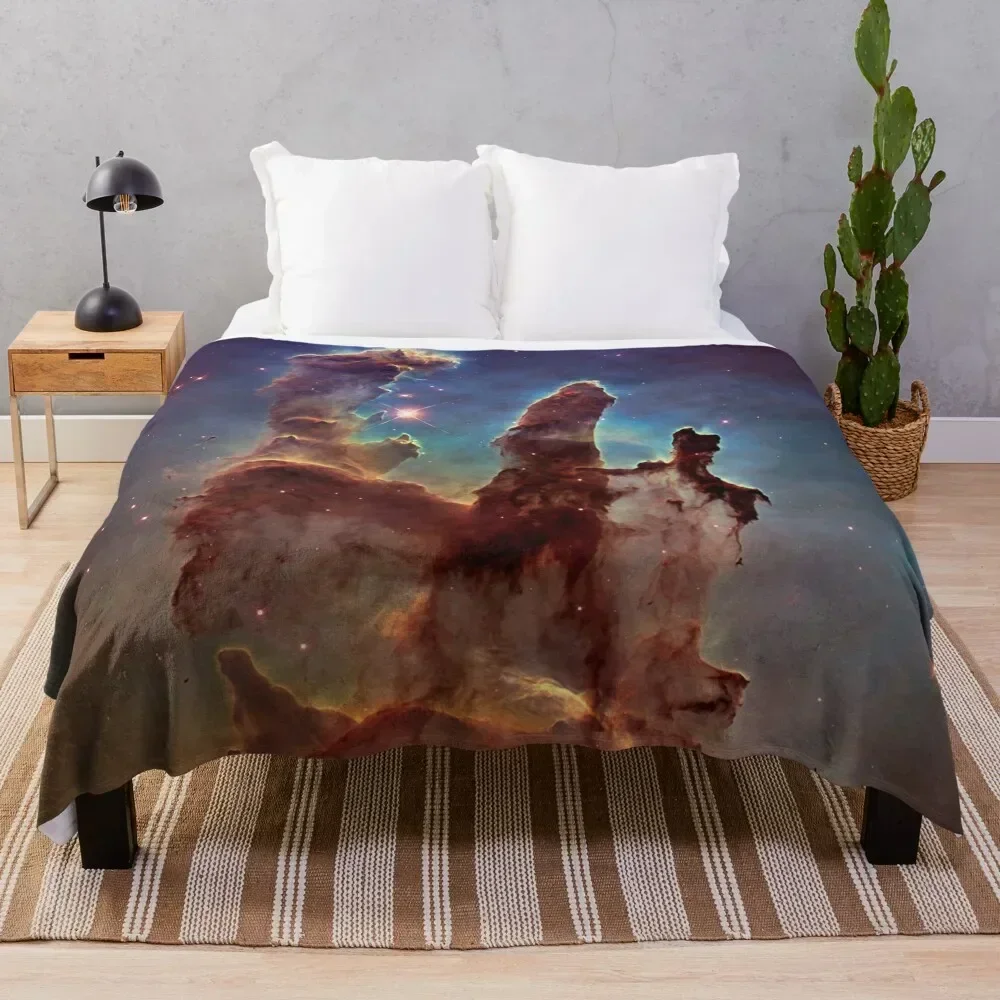 

Pillars of Creation, Eagle nebula, space exploration Throw Blanket Durable Warm Blanket for Daily Home Use