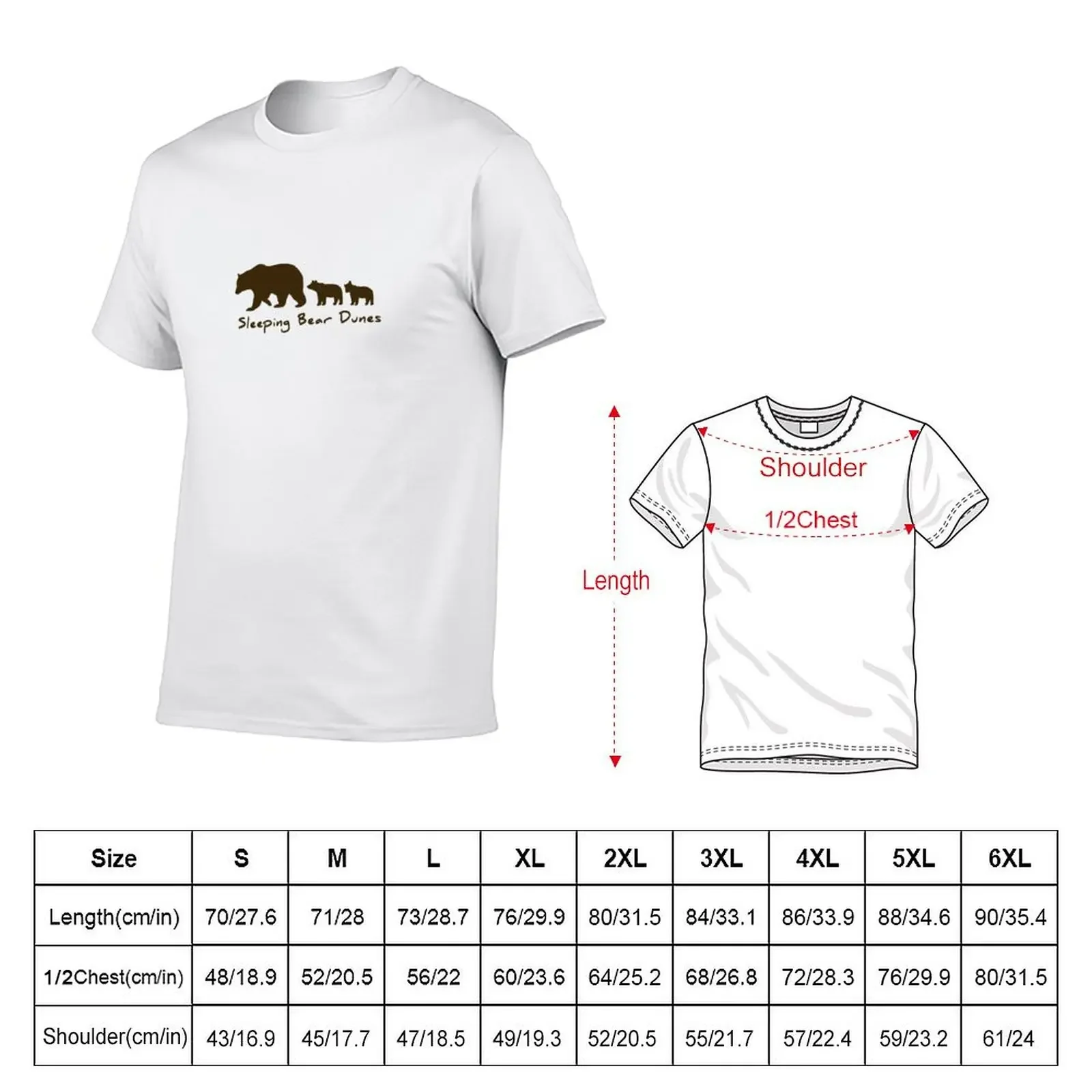 Sleeping Bear Sand Dunes T-Shirt summer top anime t shirts t shirt for men