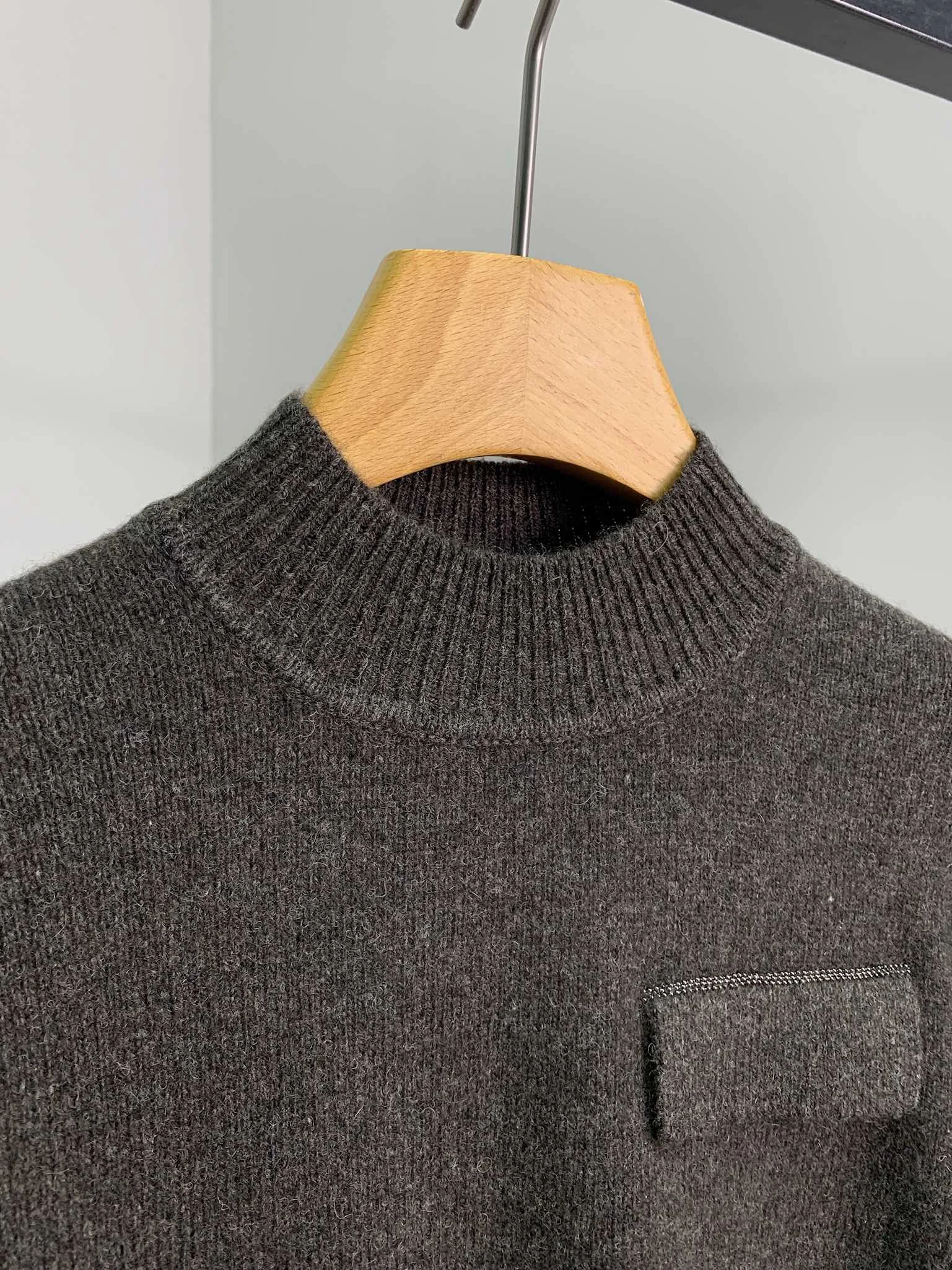 Women's New Autumn/Winter Suede-Blend Wool Mock-Neck SweaterNO.39