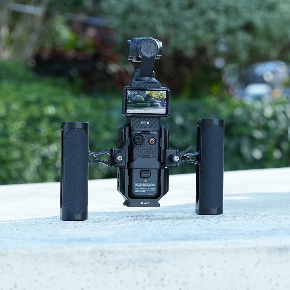 FOTGA Käfig für Pocket 3/4/4P Erweiterungsadapter Zubehör für DJI Osmo Pocket 3 Aluminium-Schutzkäfig Metallhalterungsadapter – Detail 10