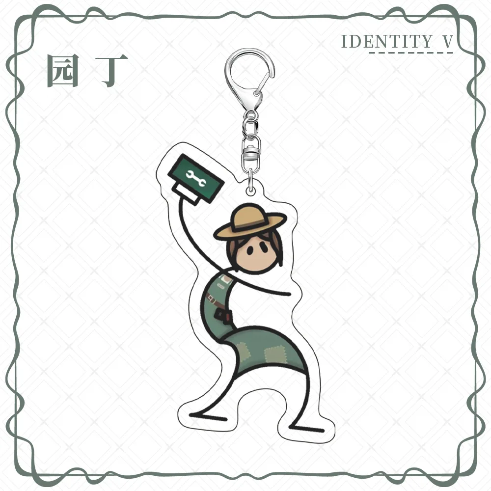 Popular Game Identity V Keychains Ring for Accessories Bag Detective Reporter Survivors Hunters Pendant Key Chain Jewelry Gifts