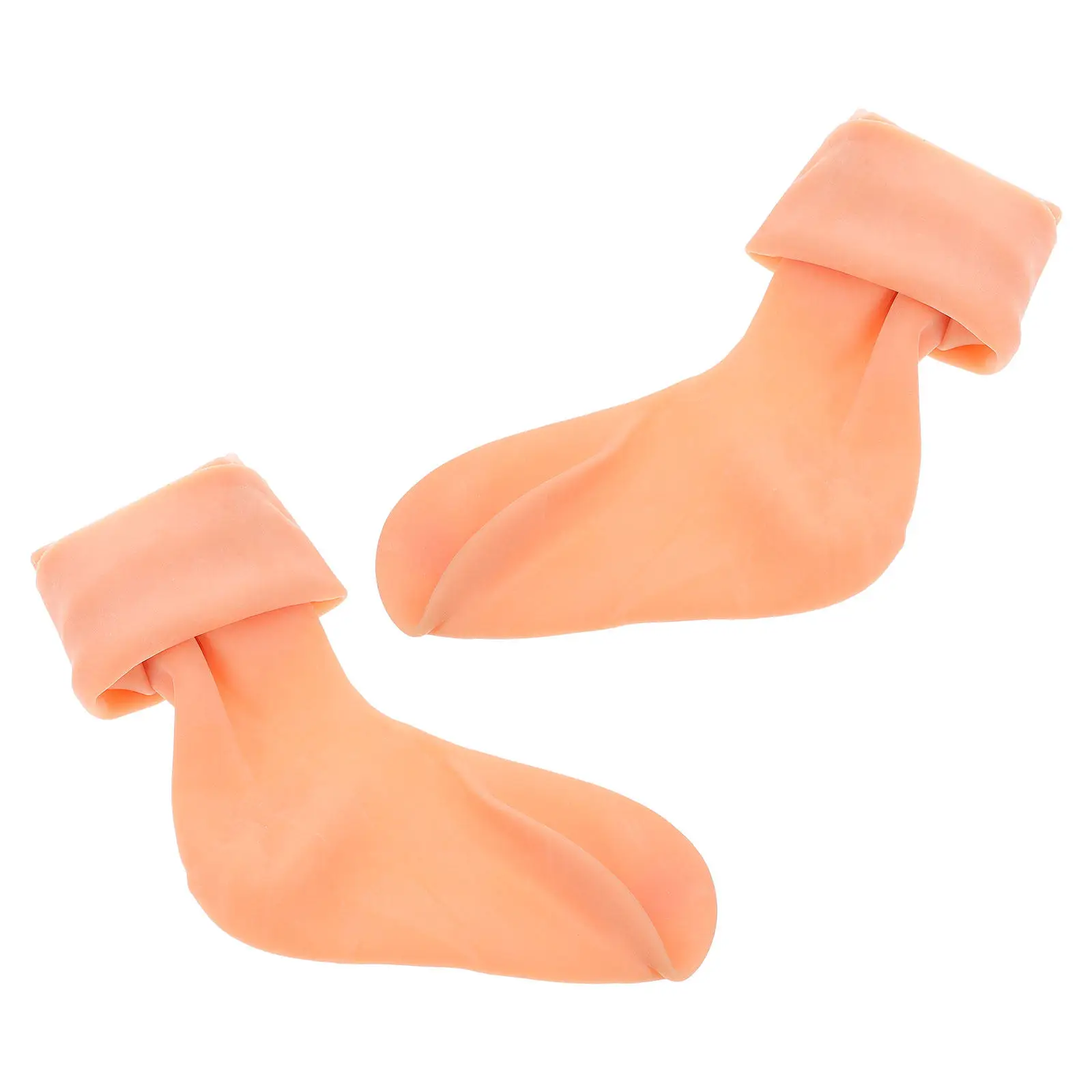 

1Pair Long Moisturizing Foot Socks Sebs Elastic Cuff Breathable Spa Socks for Sleeping Cracked Heel Repair Foot Softening