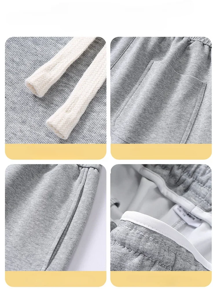 Men Trousers Spring Loose Fashion Sweatpants Drawstring Basketball Straight Baggy Jogging Wide Outdoors Casual Pants