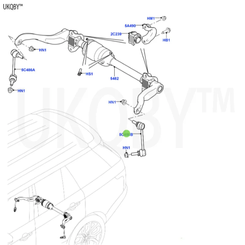 The fifth generation La nd Ro ve r Di sc ov er y 2017 LR048093 connecting rod balance bar