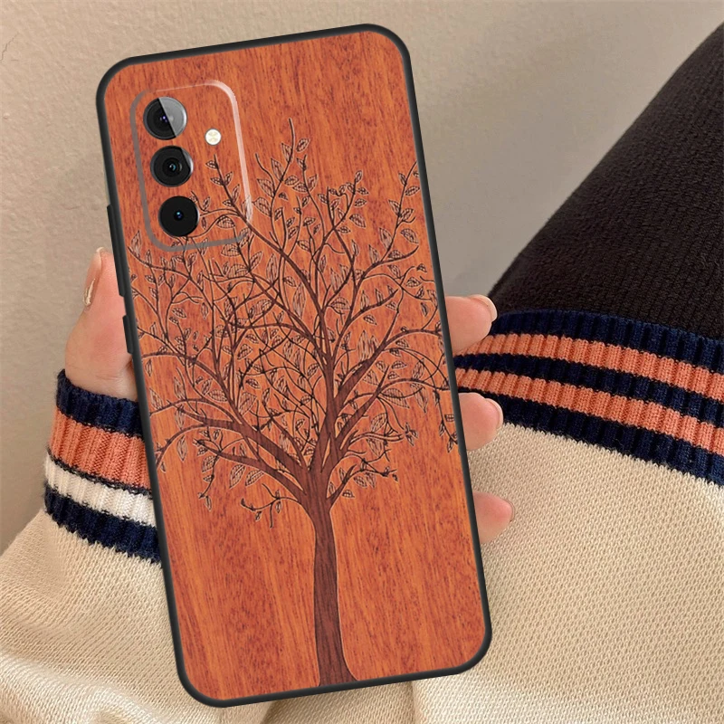 Natural Bamboo Wood Pattern Print Case For Samsung Galaxy A54 A34 A24 A14 A12 A22 A32 A52 A51 A71 A13 A23 A33 A53 A73 Cover