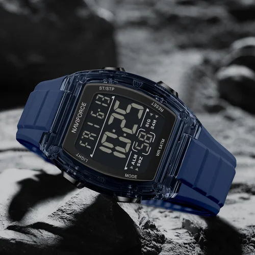Imagen 2 del producto Naviforce 6106 reloj para hombre, relojes deportivos informales para exteriores, LCD, Digital, electrónico, resistente al agua, alarma luminosa, relojes con calendario para hombre