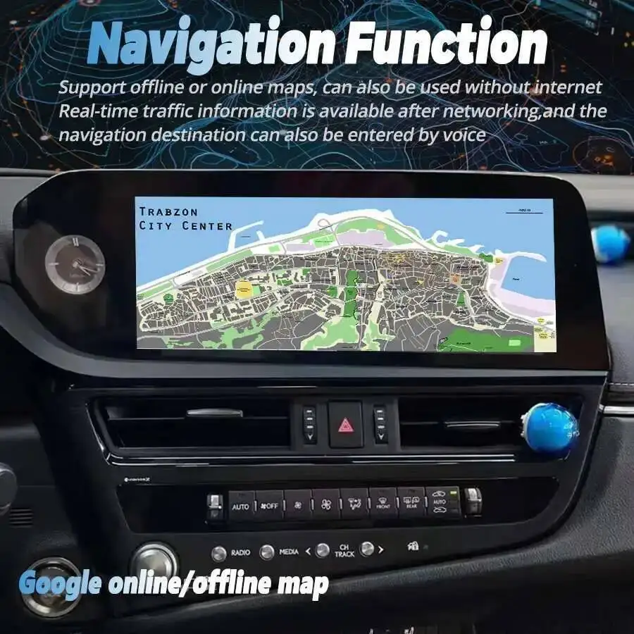 For Lexus ES ES300H ES350H ES300 ES330 ES350 2022 Android Auto Carplay Multimedia Video Player Stereo Audio Navigation Head Unit