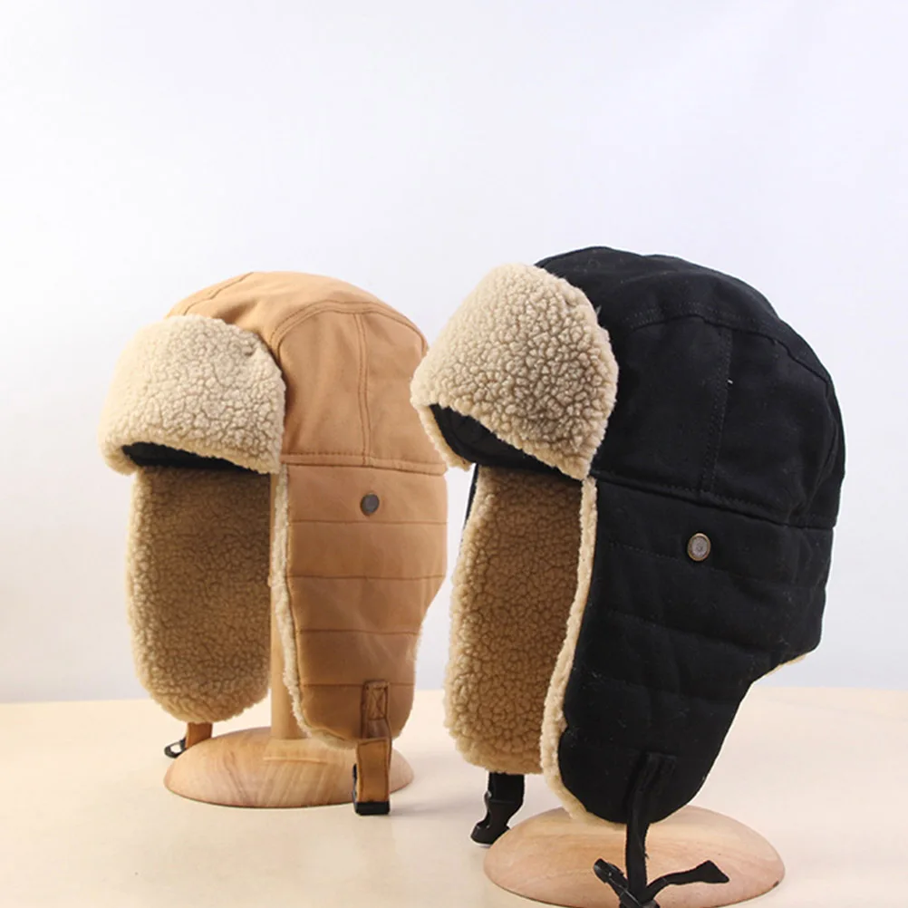 

For Men For Earflap Cap Cycling Hat Skiing Snowboarding Cycling Hiking Winter Winter Cap Hat Outdoor Khaki