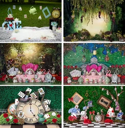 Fairy Tale Forest Backdrop Alice In Wonderland Jungle Baby Birthday Magic Fairy Dreamy Photographic Background Photo Studio