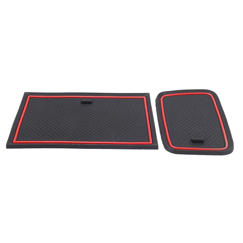 A21F-10Pcs Car Styling Red Door Groove Mat Replacement Accessories For Renault Clio 4 Interior Decoration Anti-Slip Gate Slot Cu