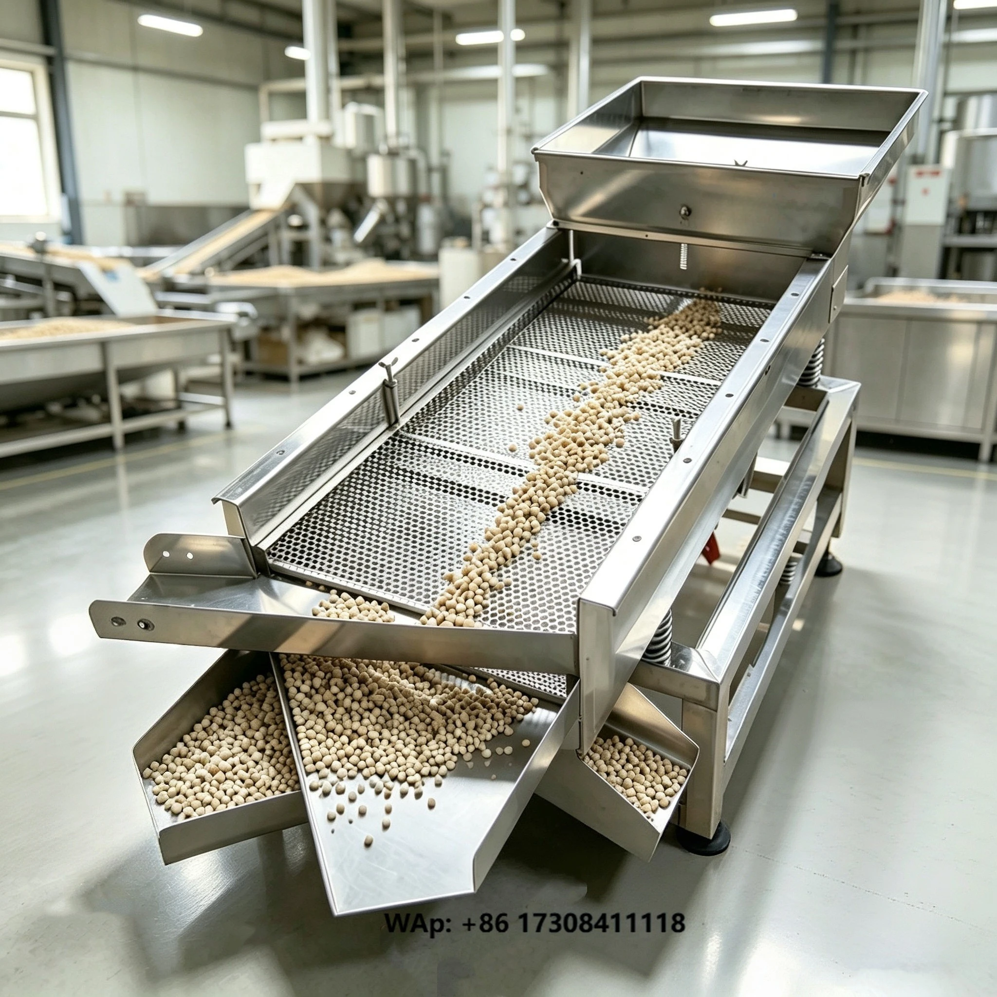 Small Stainless Steel Electric Linear Vibrating Screen Rice Grass Seed Sieve Plastic Granule Shaking Sieve Machine