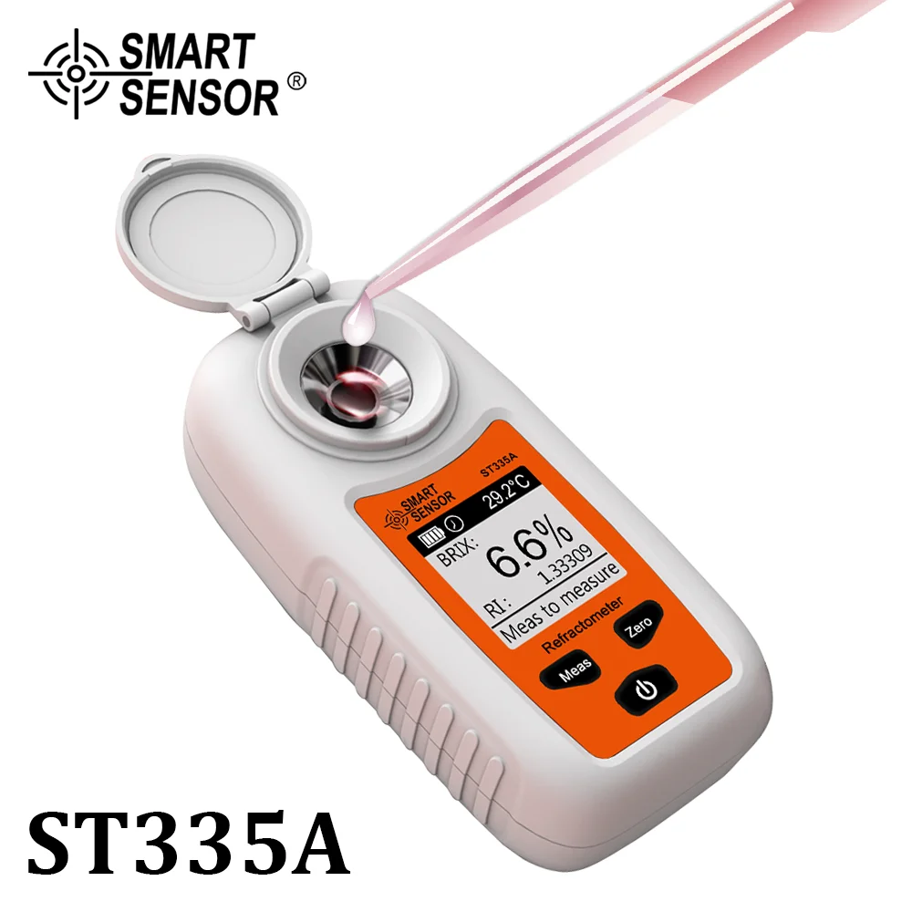 LCD Digital Refractometer Brix Meter Fruit Juice Beverage ATC Sugar Content Detector Measuring Instrument 0-35% Saccharometer