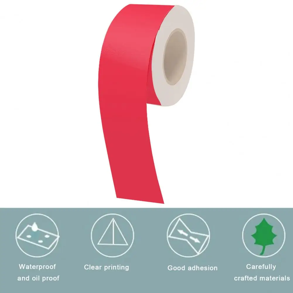 Self-adhesive Sticker Scratch-proof Label Tape Oil-resistant Colorful Label Tape Sticker for Thermal Paper Label for Various