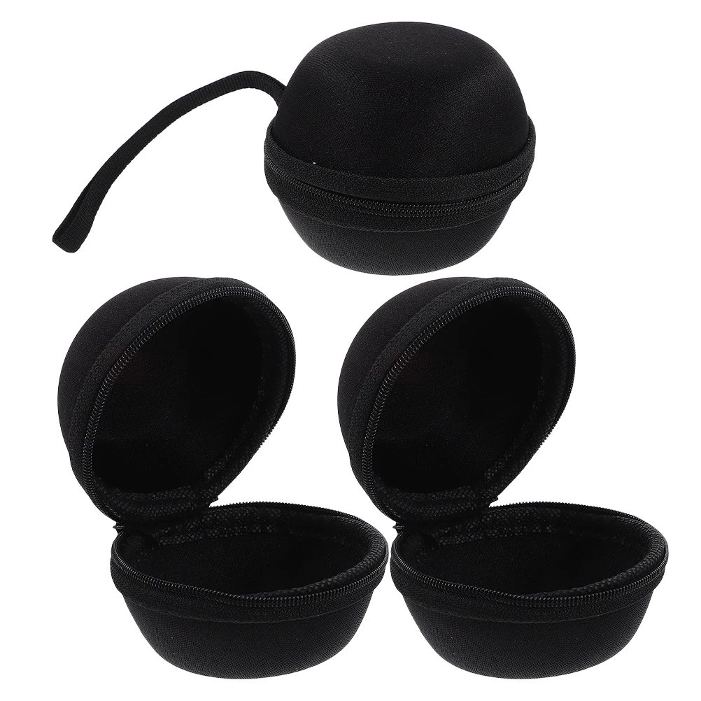 

3pcs Bag Ball Lightweight Gyro Ball Pouch Bag for Gyro Wrist Balls Hard Case Compact Fitness Gym Travel Black Lightweight