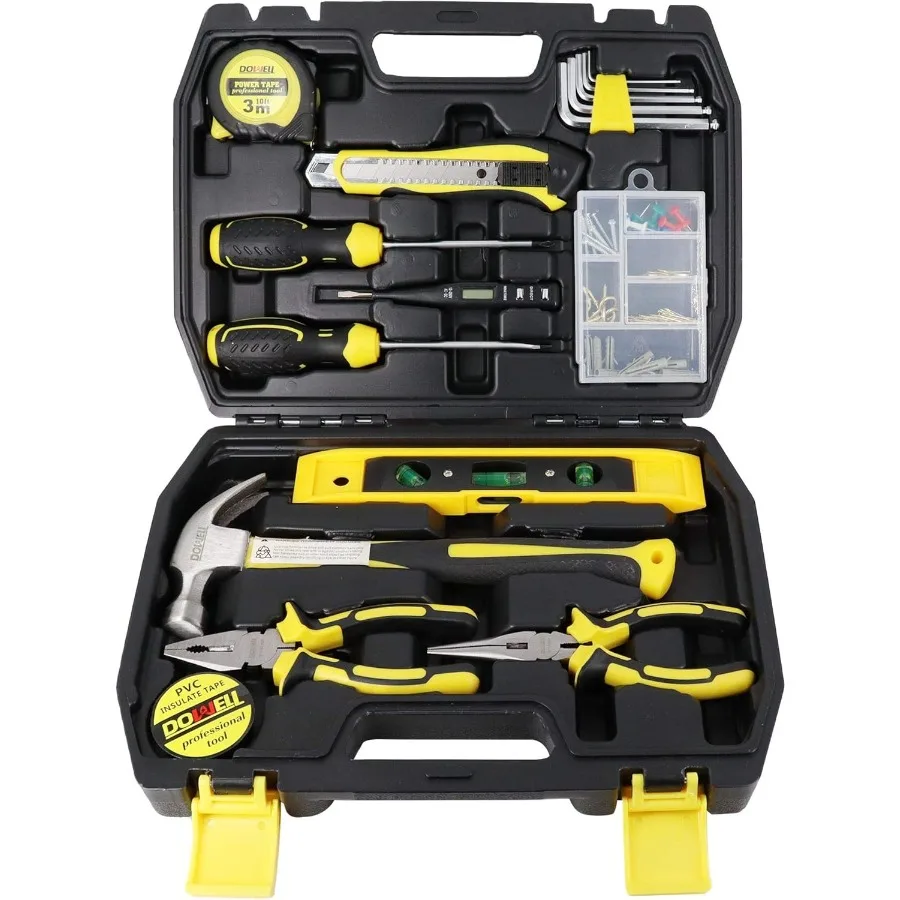 

116Piece Household Tool Set with Toolbox Storage Case for Home Repair and DIY Projects Comprehensive Hand Tool Kit Featuring Du