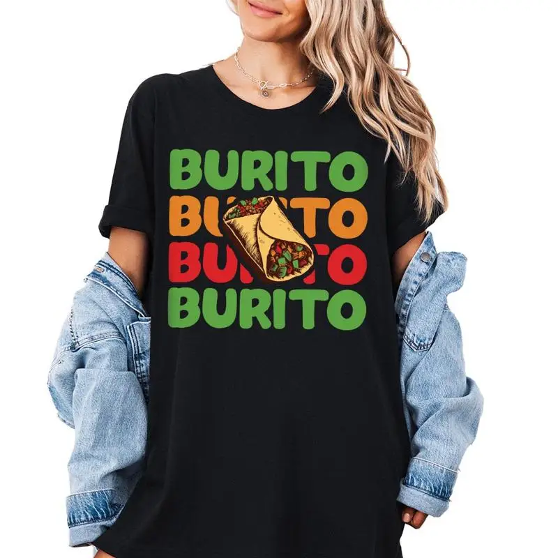 Burrito T Shirt Funny Lover Mexican Food Sweater SweaT