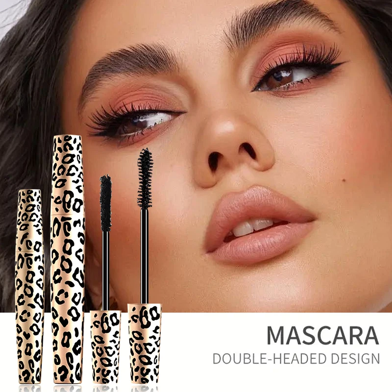 2pcs/set Black Mascara Beauty Makeup 4D Curling Lash Eyelash Extension Waterproof Liquid Volume Mascara Long-wearing Cosmetic