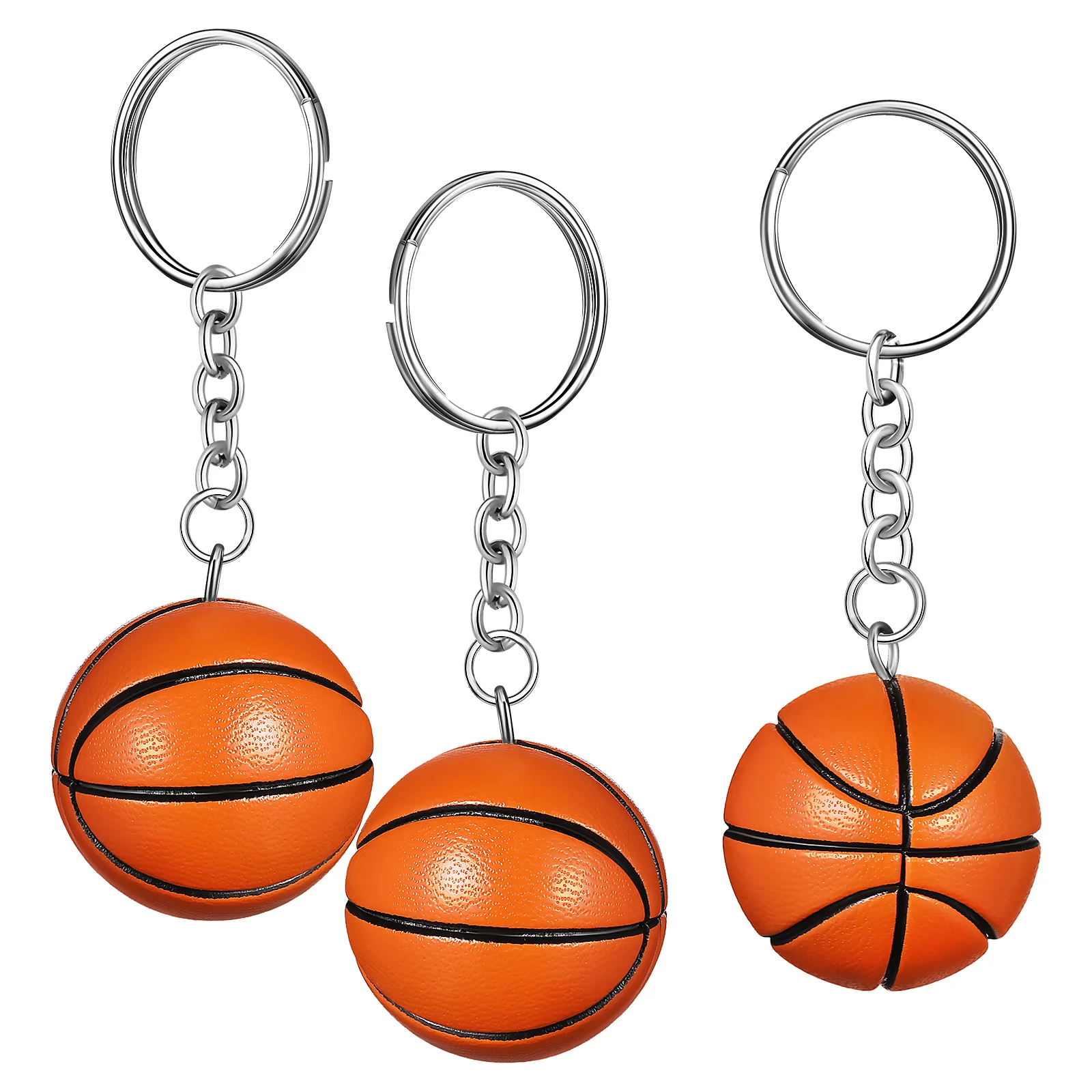 Basketball Keychain Small Baseball Chains Sports Accessories Light Brown External Paste Pu For Girls