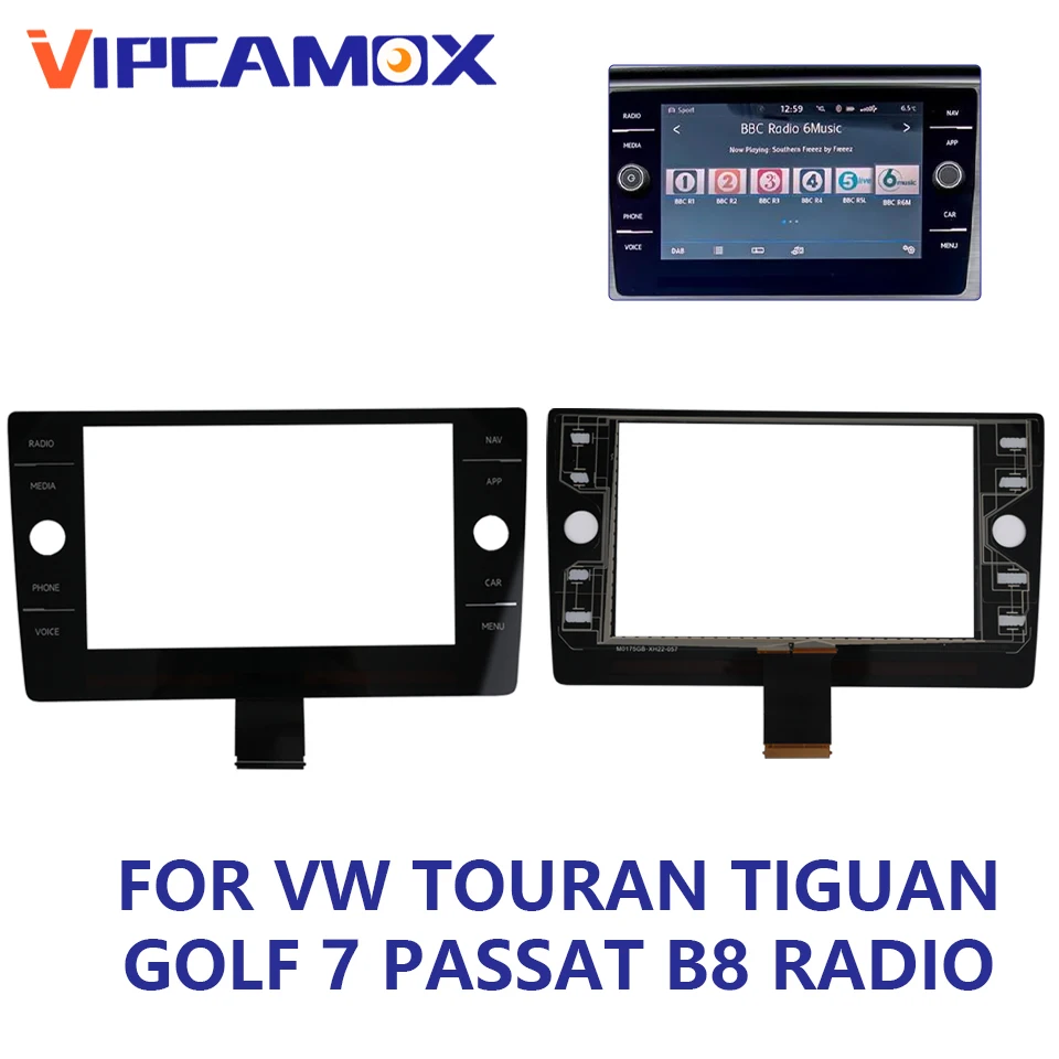 

8 Inch 60 Pins Touch Screen Digiziter For VW MK7 Golf 7 Passat b8 Polo Mk6 Setup NAV App Car Radio Screen Panel 5G6919605A B