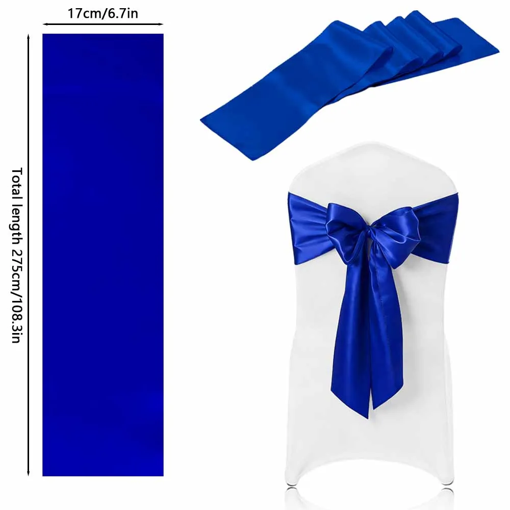 10 Pcs Royal Satin Chair Sashes - 7