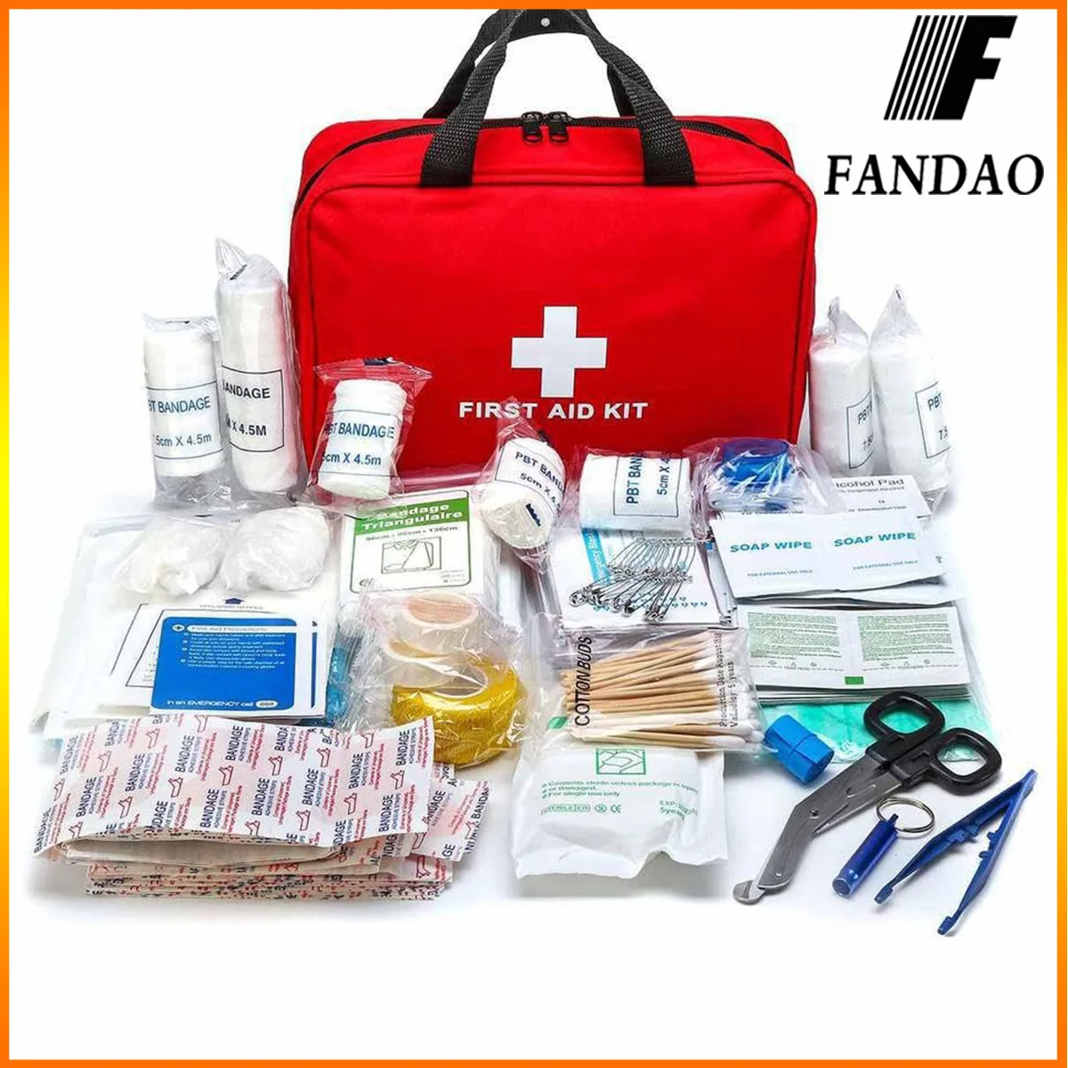 

Emergency and Survival Medical Kit for Truck and Outdoor Hunting First Aid Supplies Hospital Grade 300 Pieces