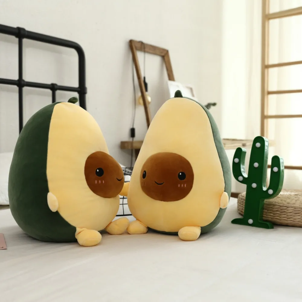 

25 CM Cute Soft Avocado Stuffed Toy Plush Down Cotton Stuffed Doll Fruit Cushion Pillow Child