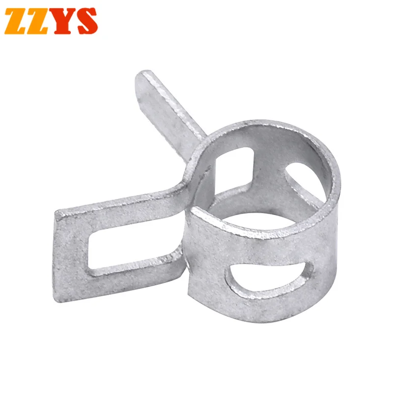 8mm Universal Motorcycle Accessories Optional Clamp Fuel Hose Clips Silicone Pipe Clamp Reusable Sliver Exhausts Clamps