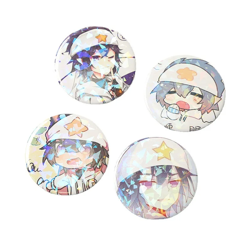 10Pcs Custom Personalised Badge Button Pins Round Cartoon Anime Photo Logo Custom Metal Pin Button Tin Badges Customized Gifts