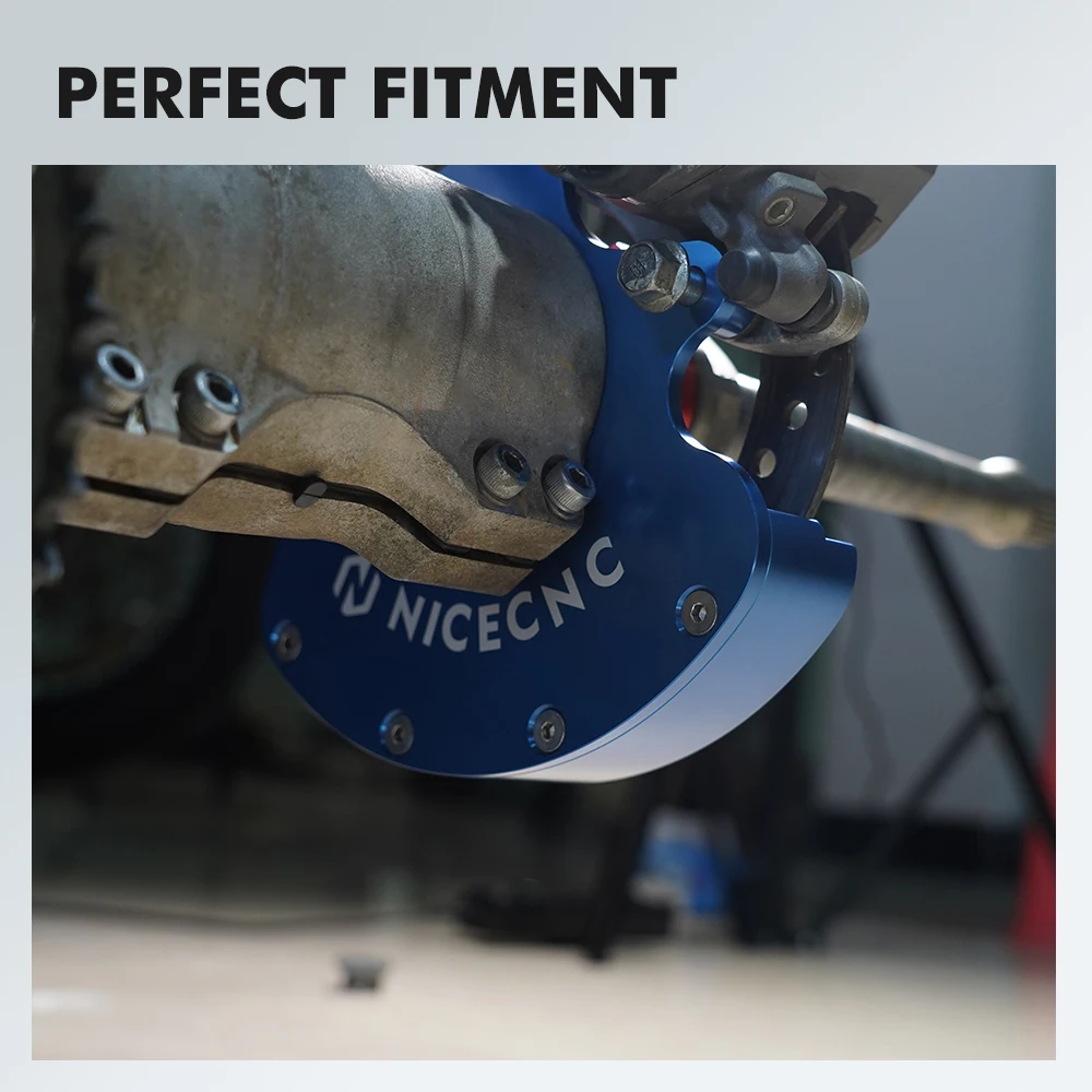 NICECNC رابتور 700 قرص الفرامل الخلفية الفرجار قوس الدوار الحرس لياماها رابتور 700 700R 2013-2023 6061-T6 أجزاء ATV الألومنيوم #6