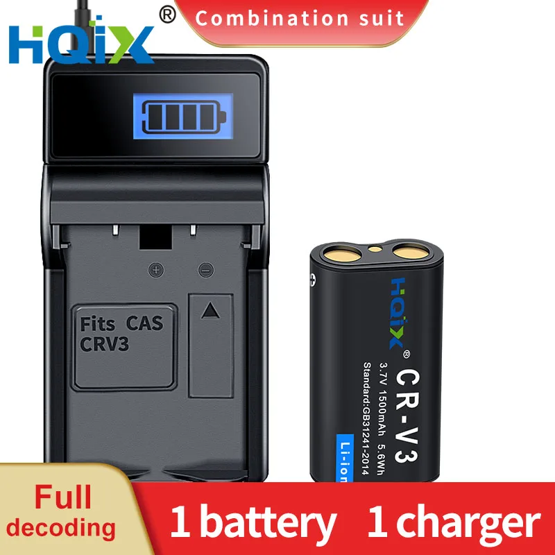 

HQIX for Kodak CX4210 CX4230 CX4300 CX4310 CX6230 CX6200 CX6330 CX6445 CX7220 CX7300 CX7310 DX6340 Camera CR-V3 Charger Battery