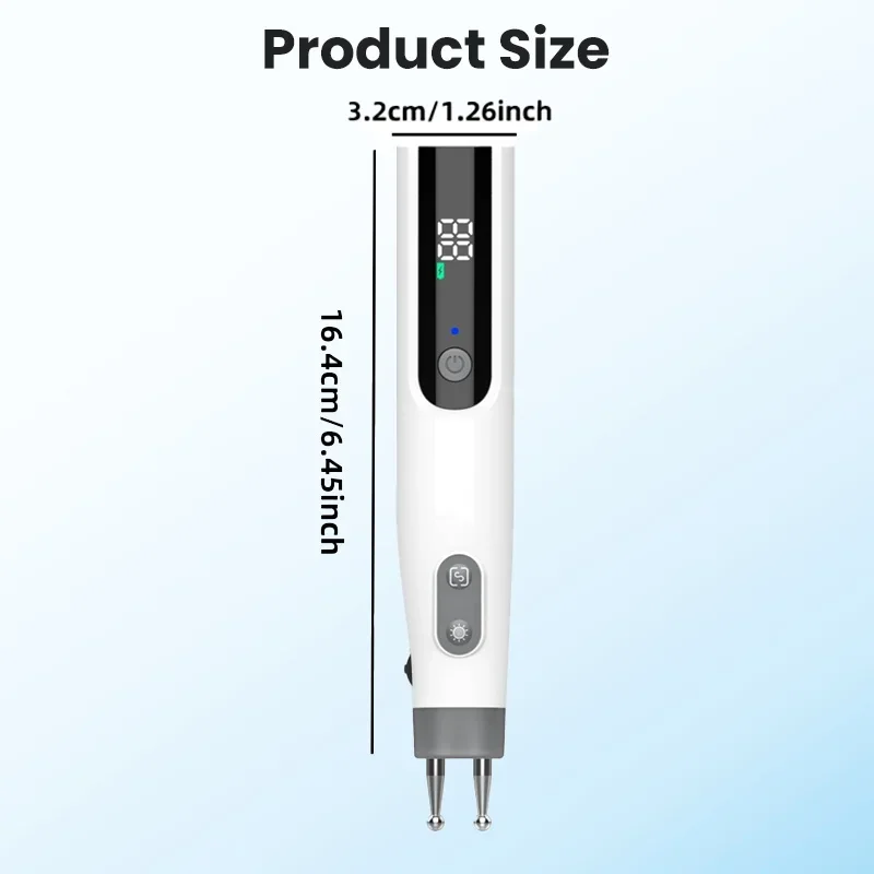 Type-C Multifunctional electric white gray double-head massage pen ,5 modes and 10 gears adjustment, suitable for neck,back
