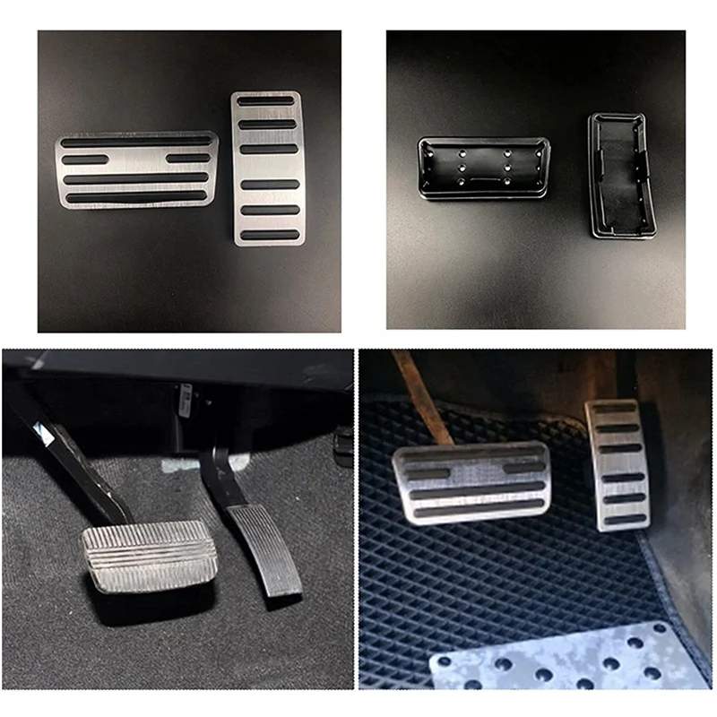 Aluminum Brake Accelerator Gas Pedal Cover for NISSAN NAVARA TERRA Xterra 2016+ Accessories, Anti Slip Foot Pedal Pad