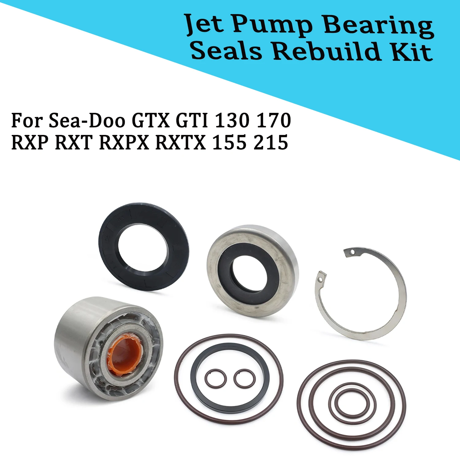 Jet Pump Bearing Seals Rebuild Kit For Sea-Doo GTX GTI 130 170 RXP RXT RXPX RXTX 155 215 Motorcycle Repair Accessories