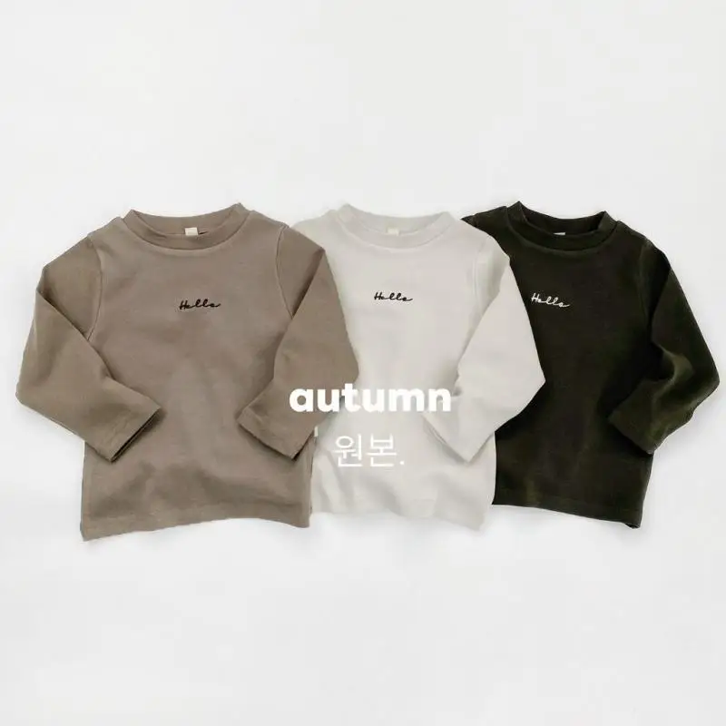 

2025 Autumn New Children Long Sleeve T Shirts Baby Letter Print Shirts Boys Girls Cotton T Shirt Infant Casual Tops Kids Clothes