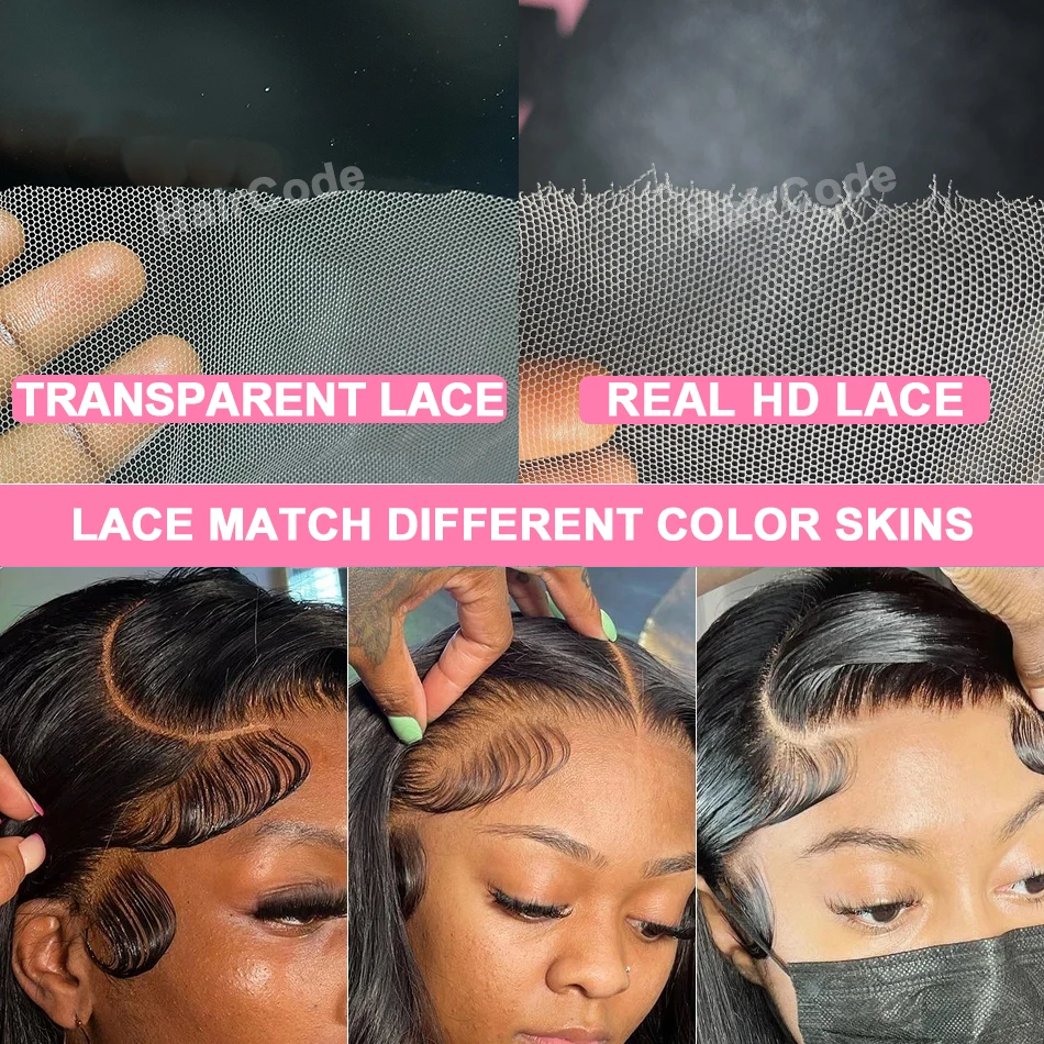 13x4 13x6 Hd Lace Frontal Wig Body Wave Transparent Lace Front Human Hair Wigs PrePlucked Water Wave Lace Front Wig For Women