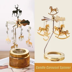 Rotating aromatherapy candle holder metal rotating candle holder dinner atmosphere tabletop rotating decoration