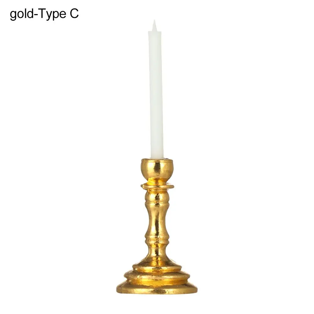 

Playing House Photo Props Accessories Dollhouse Candle Holder Mini Desktop Ornament Miniature Candlestick