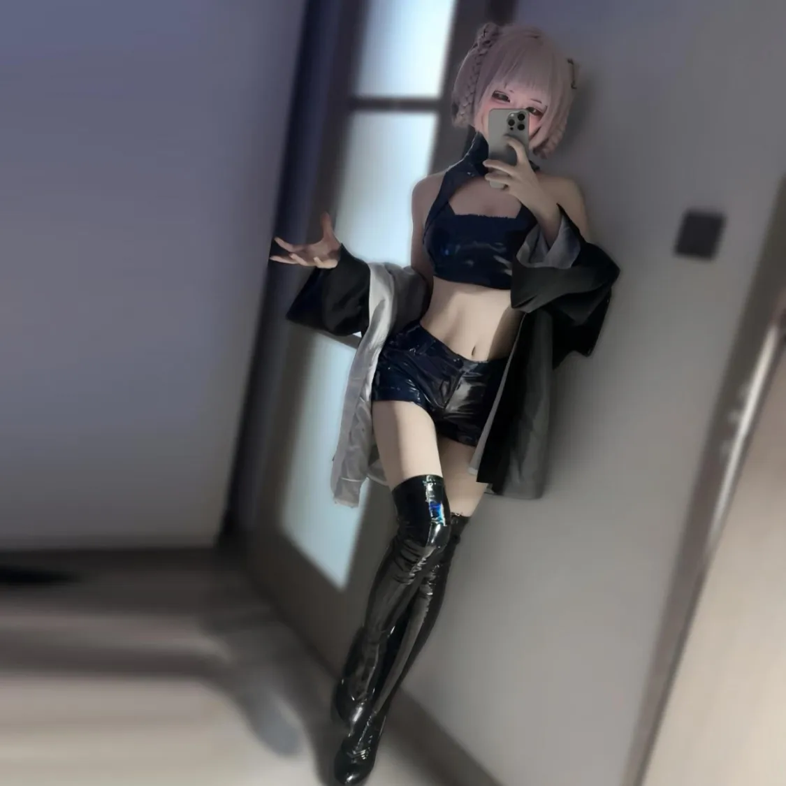 Anime Yofukashi No Uta Cosplay Nanakusa Nazuna Cosplay Costume wig Call of The Night Cosplay Costume Halloween Sexy suit denture