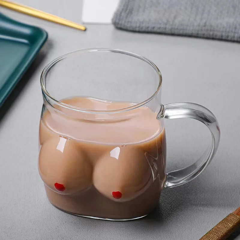 Creative Body Shape Glass Cup Whiskey Glasses Wine Shot Glass Cup Sexy Body Shape Chest Beer Cup for Vodka Whiskey Beer